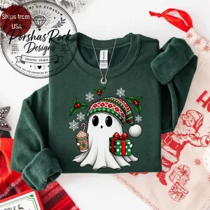 Ghost Santa Christmas Sweatshirt