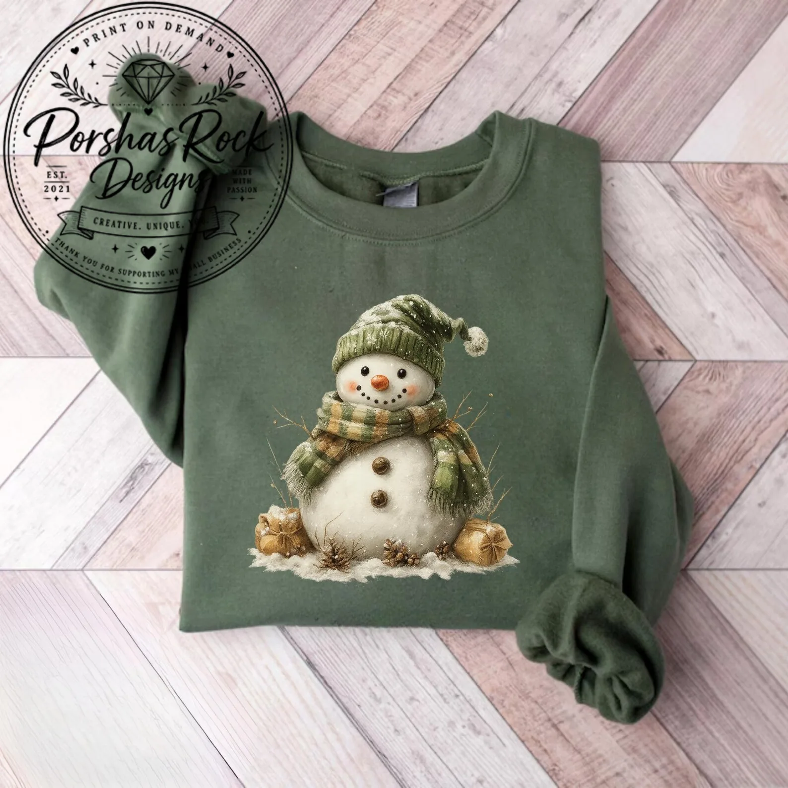 Snowman Sweatshirt, Christmas Sweater Gift