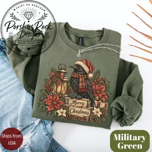 Merry Christmas Crow Sweatshirt