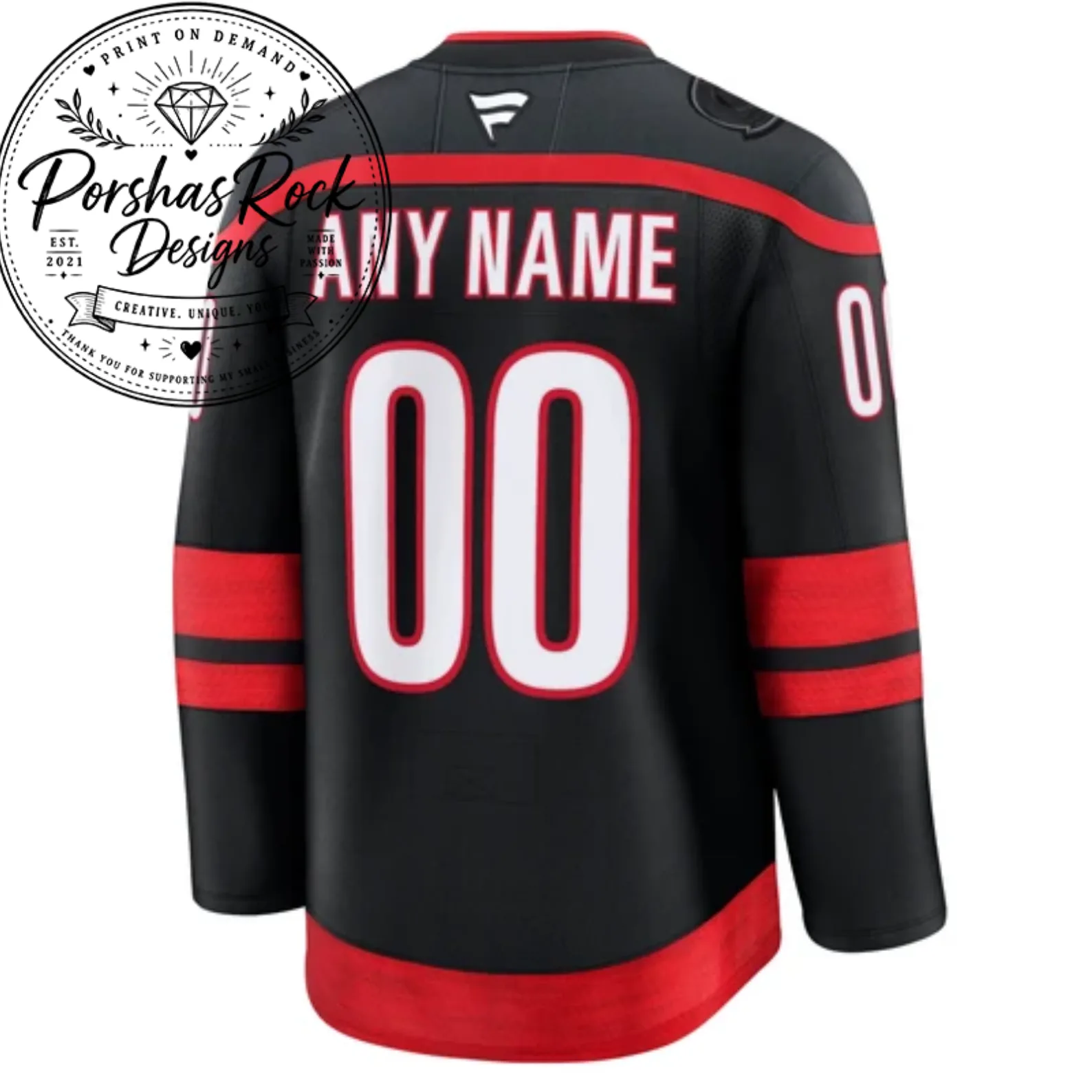 anh 4 jersey di cung Customizable Carolina Hurricanes Fanatics Premium Official NHL Home Jersey With 2026 Stanley Cup Final Patch – image 3 of 3
