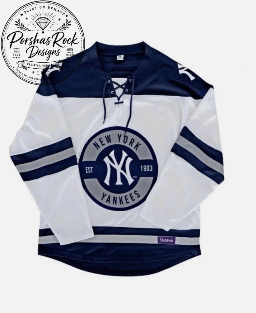 NY YANKEES HOCKEY JERSEY NIGHT SGA