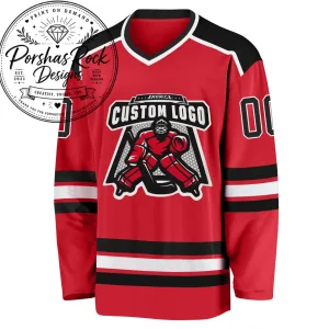 Custom Red Hockey Jersey 2 Custom Red Hockey Jersey