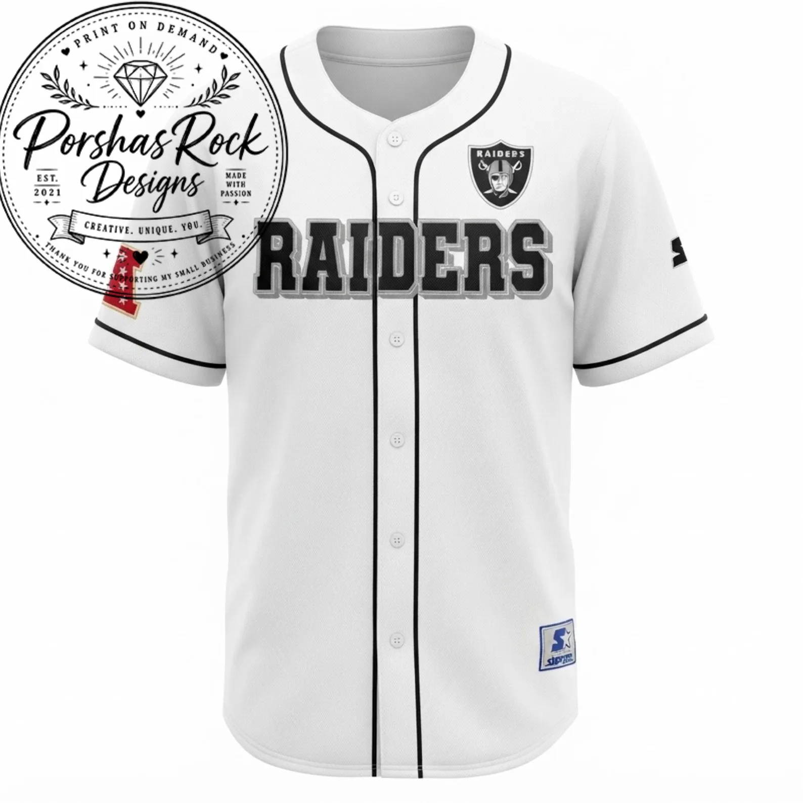 Men's Las Vegas Raiders Baseball Jersey