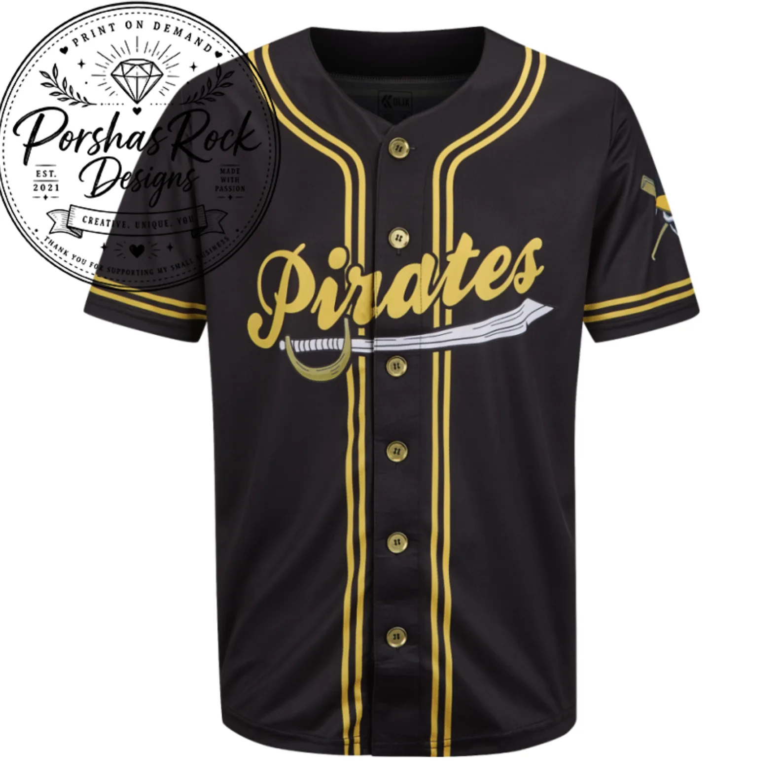 Custom Baseball Jersey Black
