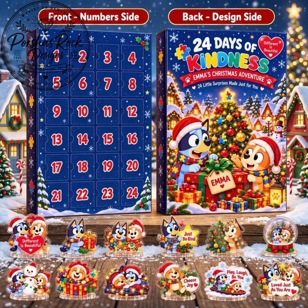 Bluey Autism Acceptance – 24 Days of Kindness Christmas Countdown Calendar